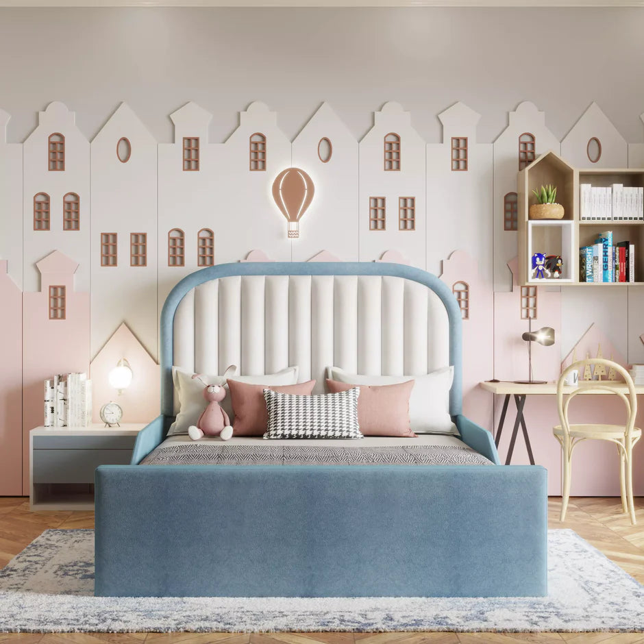 Blush Dream Upholstered Kids Bed