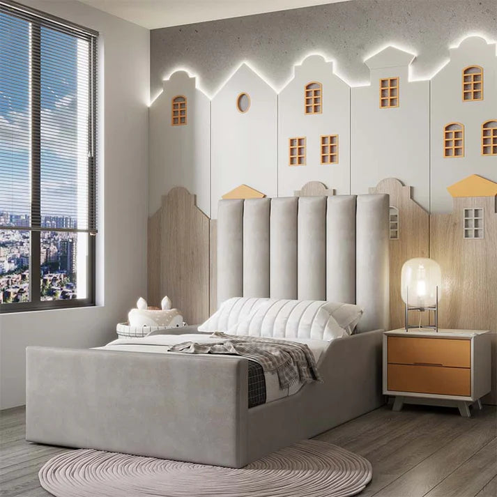 Kids Panel Bed With Mattress