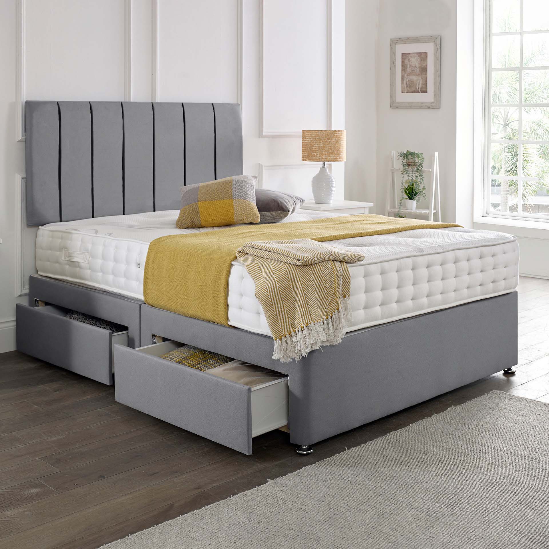 Panel Divan Bed With Mattress