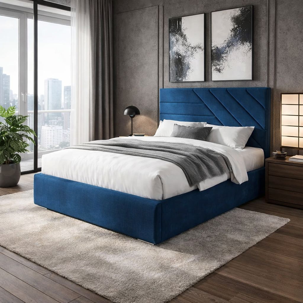 Chicago Upholstered Bed With Mattress