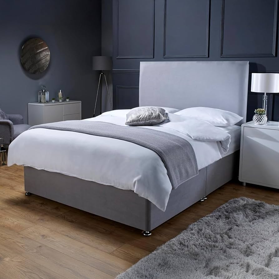 Plain Divan Bed With Mattress