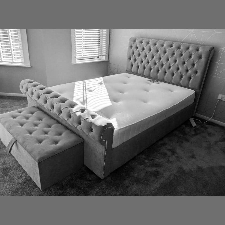 Sleigh Bed With Mattress